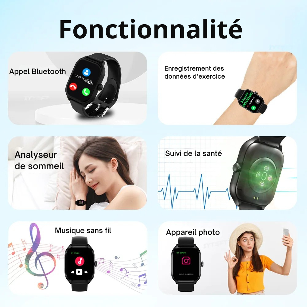 Montre Connectée KESHUYOU H9 Pro MAX