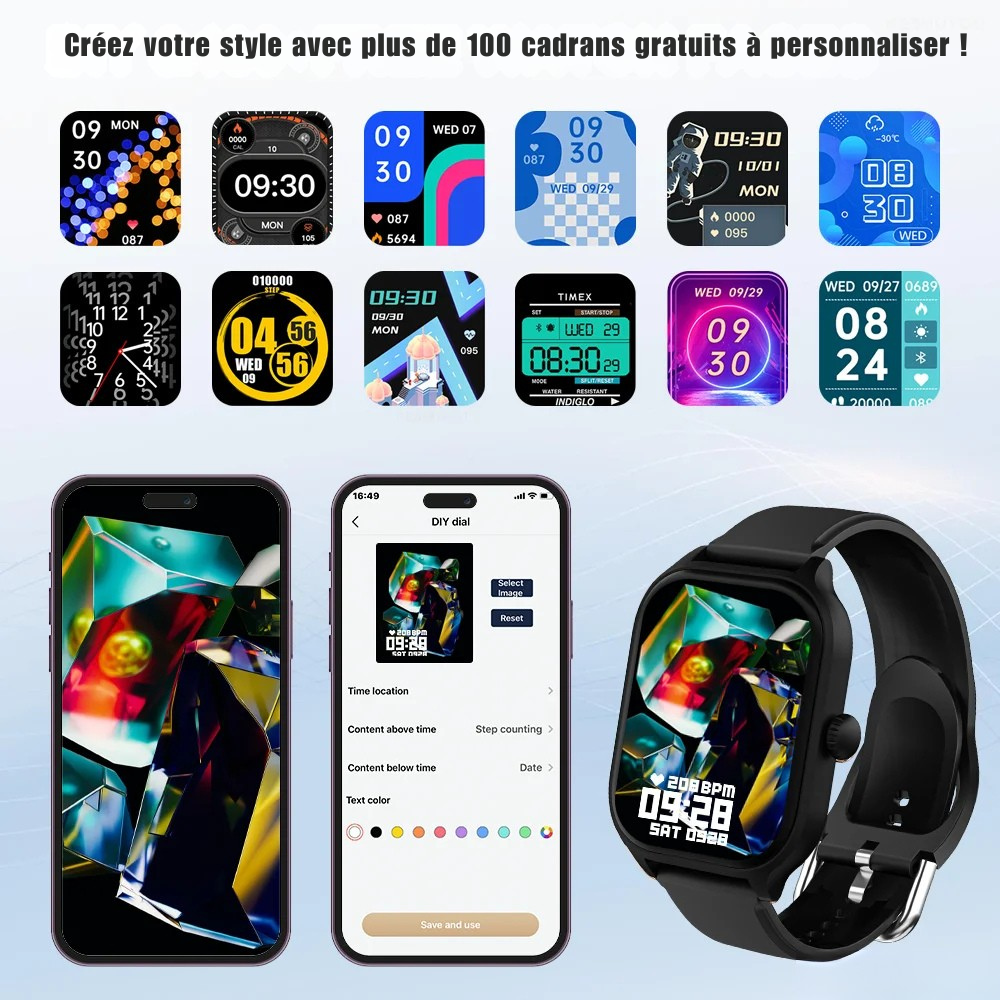 Montre Connectée KESHUYOU H9 Pro MAX