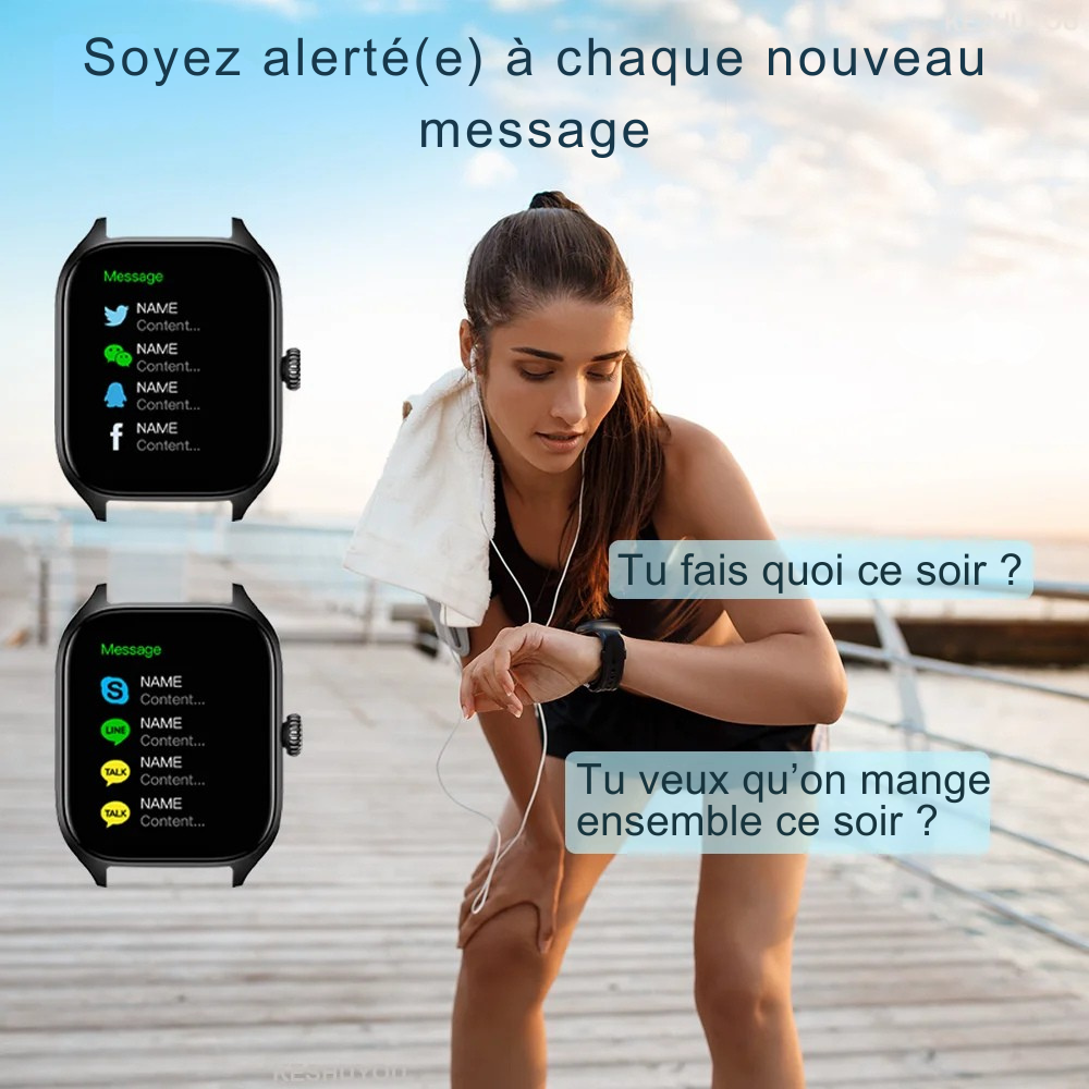 Montre Connectée KESHUYOU H9 Pro MAX